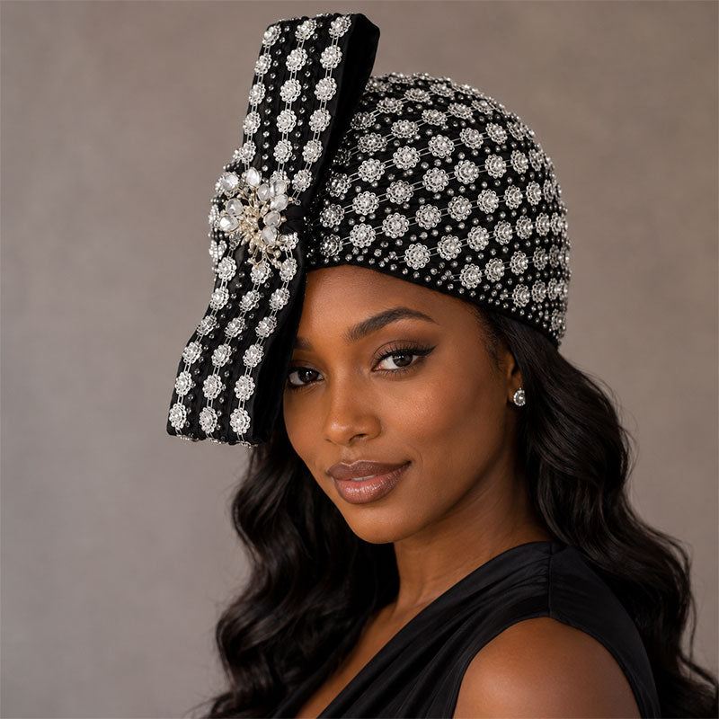 Giovanna Church Hat HR22126C-Black