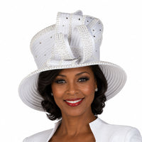 Giovanna Church Hat HR22131C-White