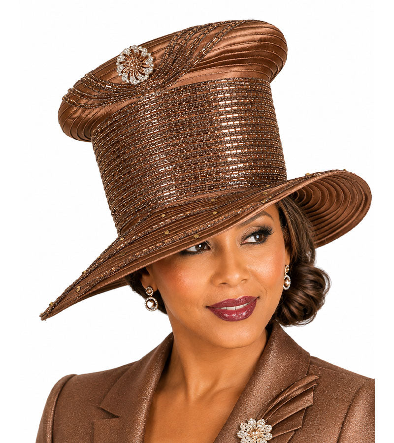 Giovanna Church Hat HR22134-Chocolate