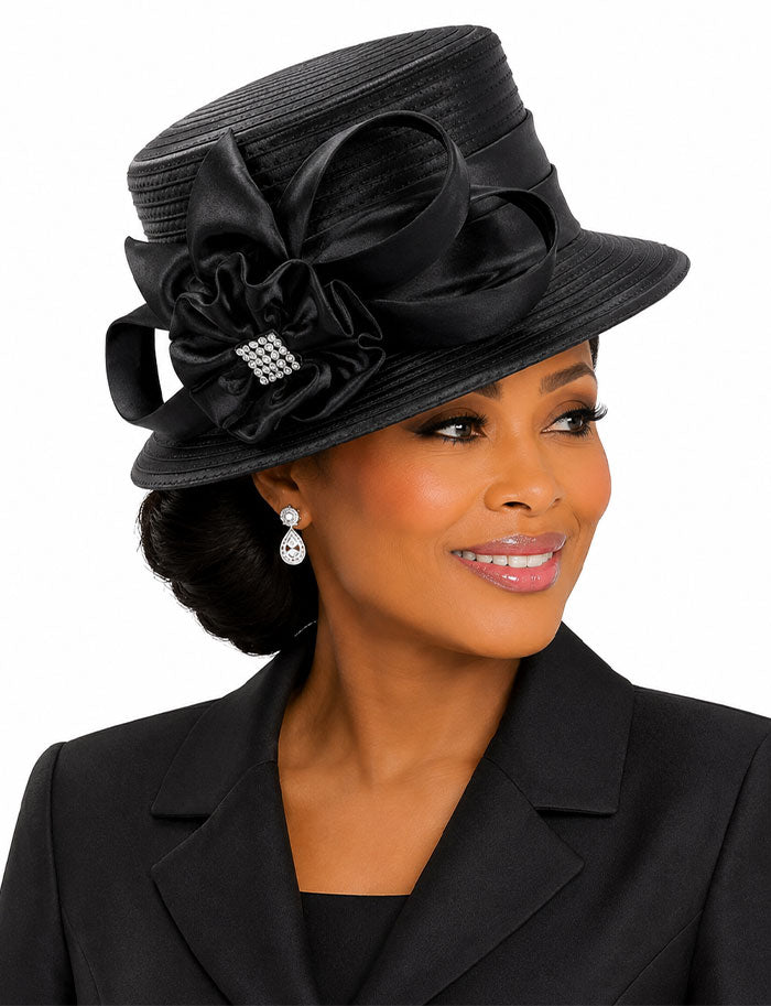Giovanna Church Hat HR944-Black