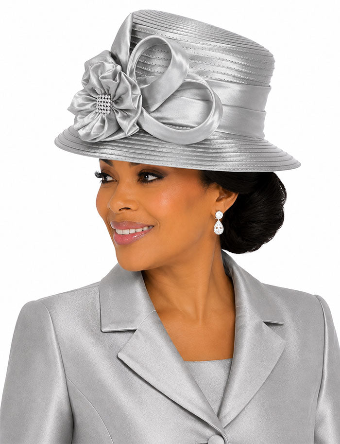 Giovanna Church Hat HR944-Silver