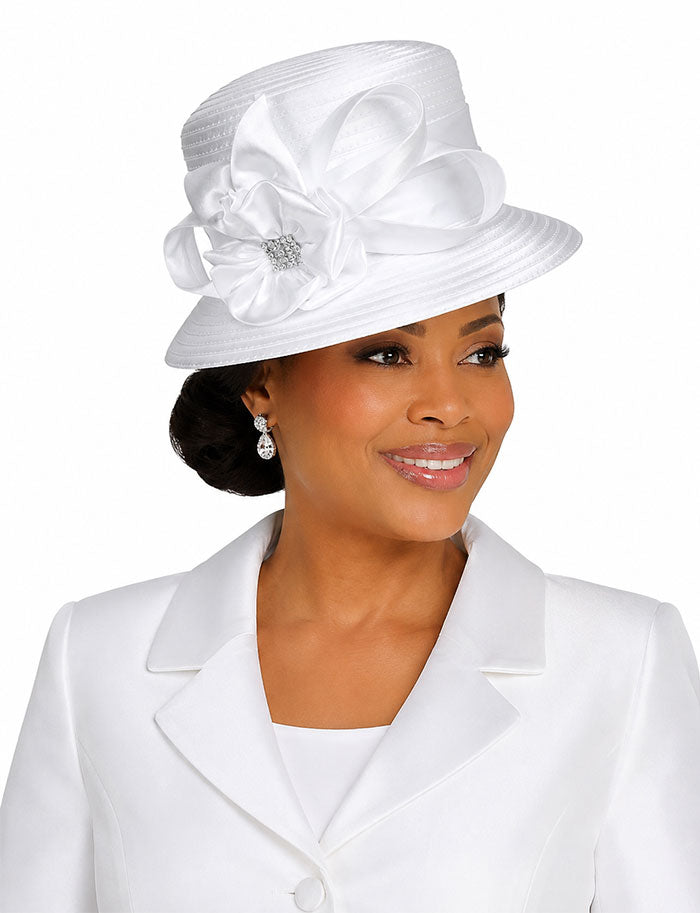 Giovanna Church Hat HR944-White