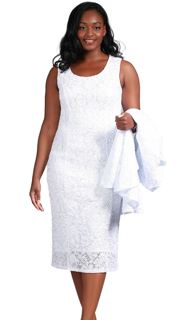 plus size white church dresses Giovanna Church Dress 0958C-White