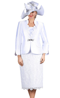 Giovanna Church Suit G1229C-White - Church Suits For Less
