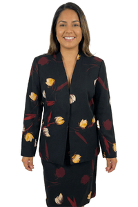 Giovanna Skirt Suit S0723-Black Multi