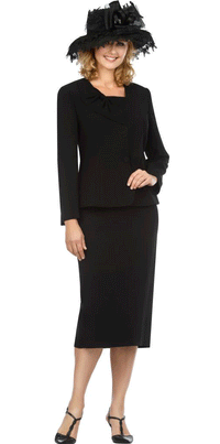 Giovanna Church Suit S0653-Black