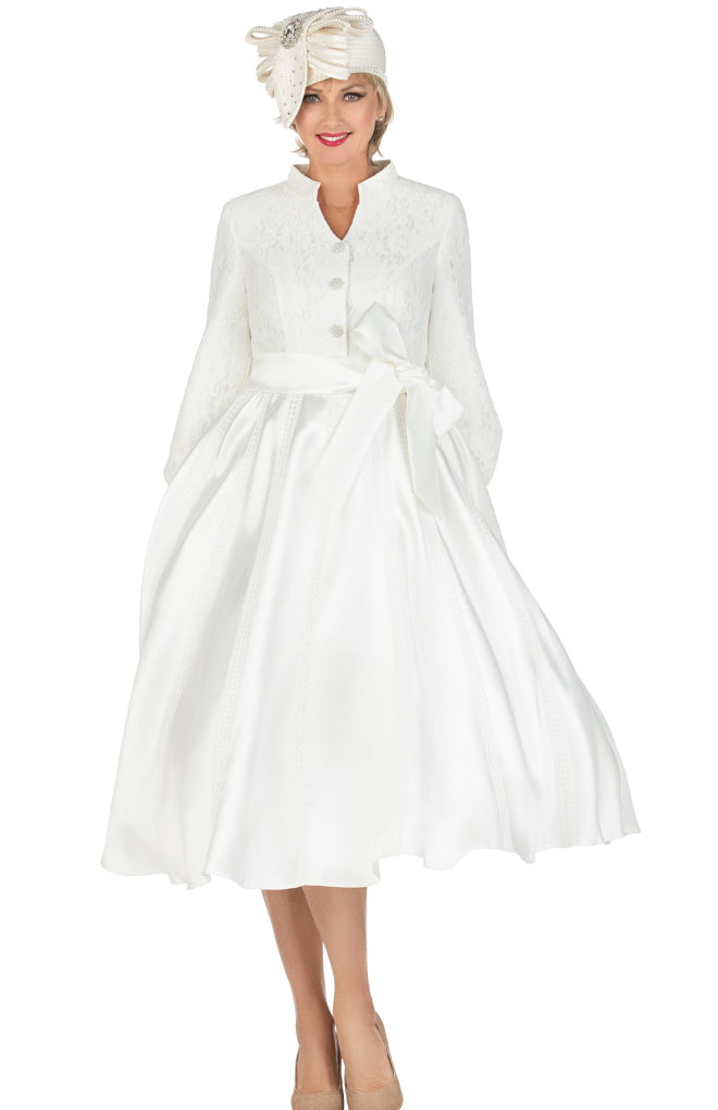 Giovanna Dress D1657-Off-White - Church Suits For Less