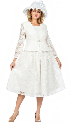 Giovanna Dress D1545C-Off-White