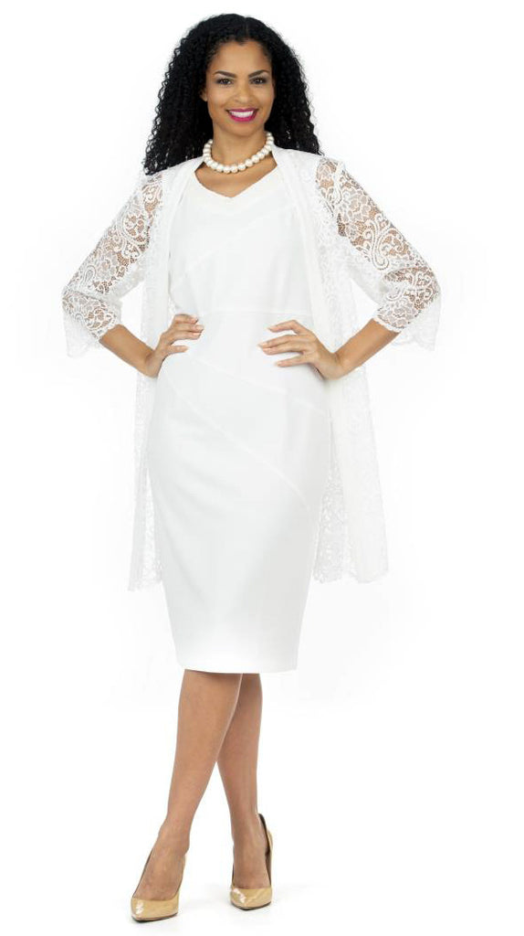 Giovanna Church Dress D1565-Off-White - Church Suits For Less