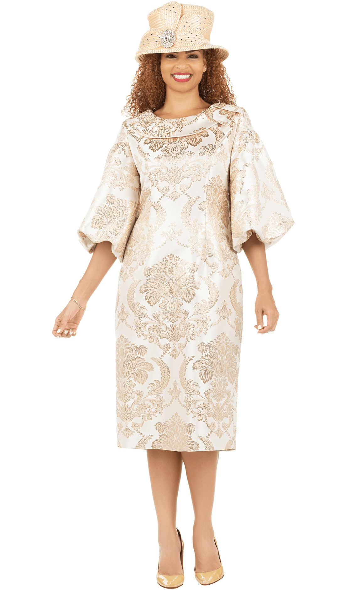 cream church dress Cream Flowery Girl Dress- Kirsten and Kendall Pink / 7Y