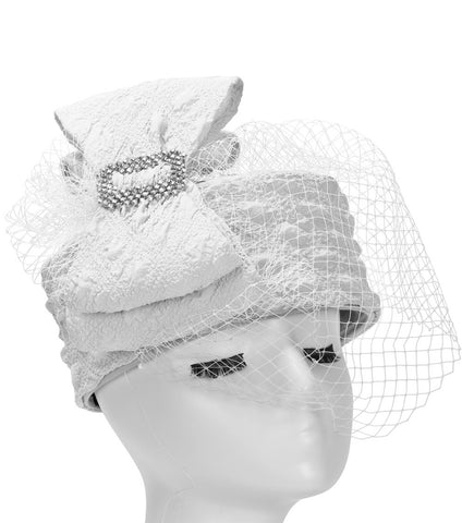 Giovanna Hat H0948-White - Church Suits For Less