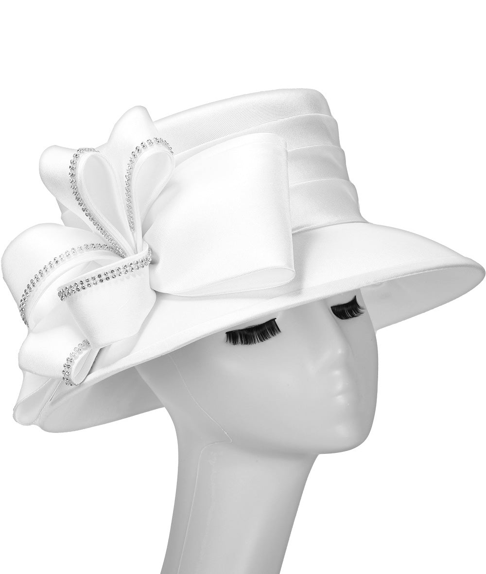 Giovanna Church Hat H0960-White - Church Suits For Less