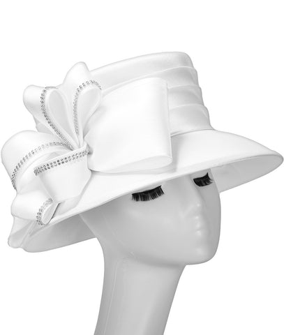 Giovanna Church Hat H0960-White - Church Suits For Less