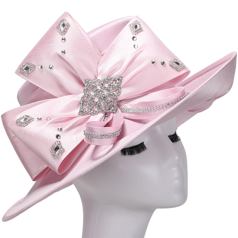 Giovanna Church Hat HD1593-Soft Pink - Church Suits For Less