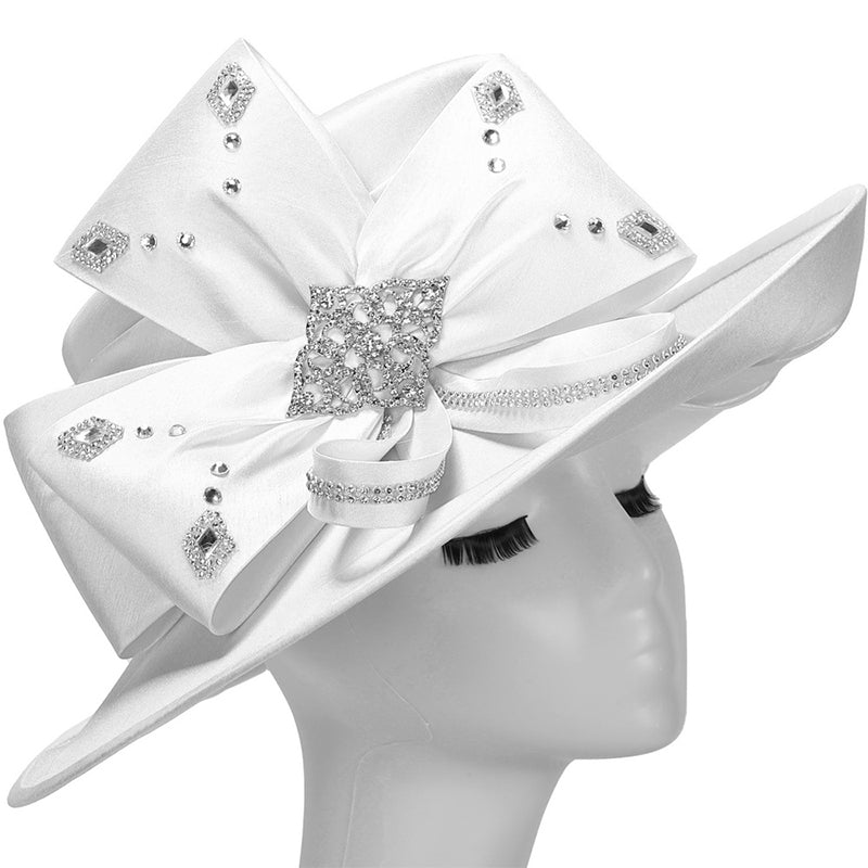 Giovanna Church Hat HD1593-White - Church Suits For Less