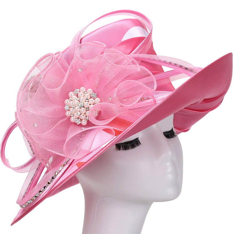 Giovanna Church Hat HD1592-Hot Pink - Church Suits For Less