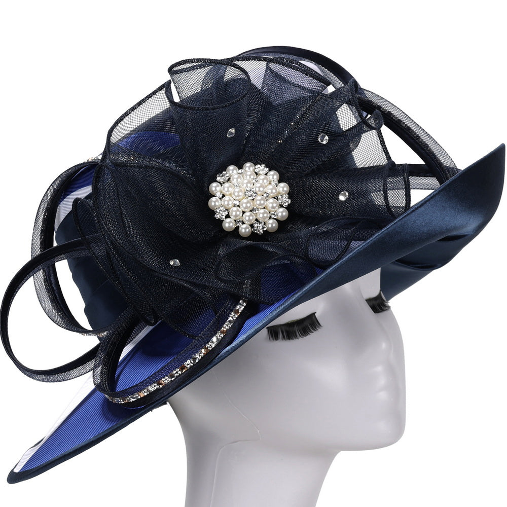 Giovanna Church Hat HD1592-Navy - Church Suits For Less