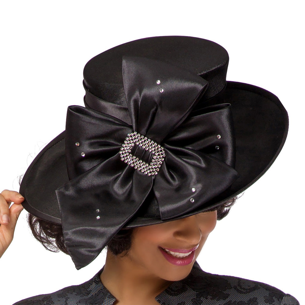 Giovanna Church Hat HG1103-Black - Church Suits For Less