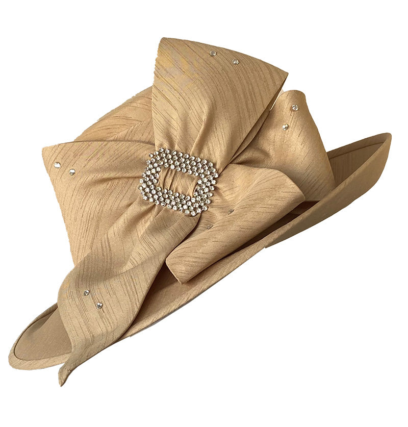 Giovanna Church Hat HG1103-Champagne - Church Suits For Less