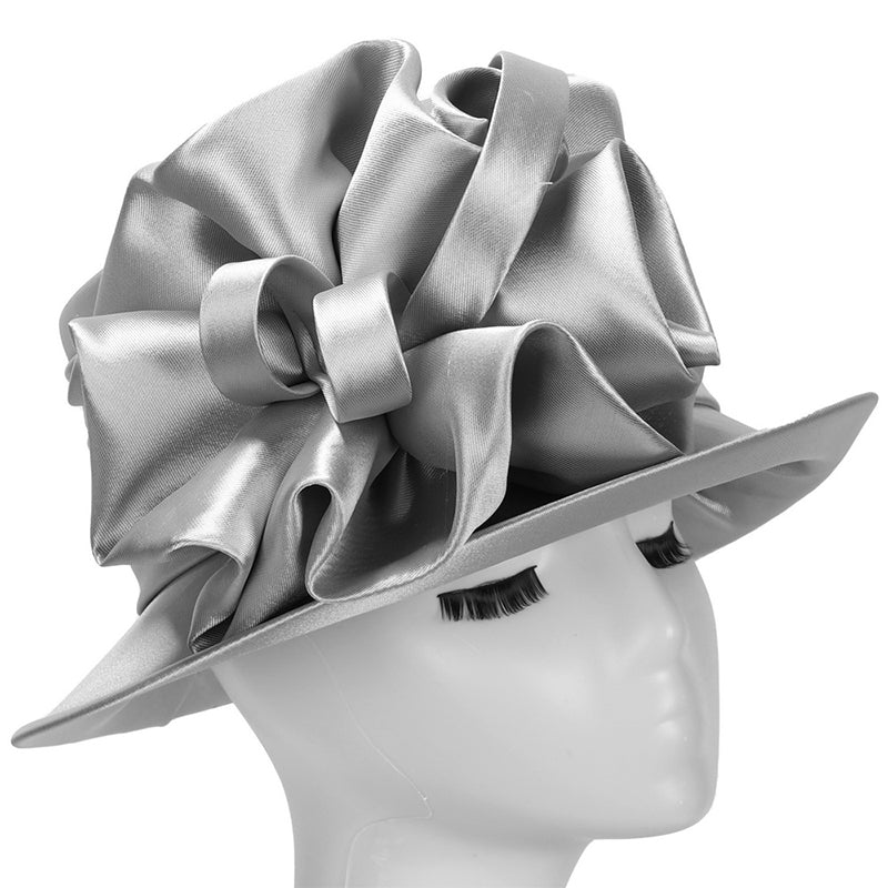 Giovanna Church Hat HG1194-Silver - Church Suits For Less