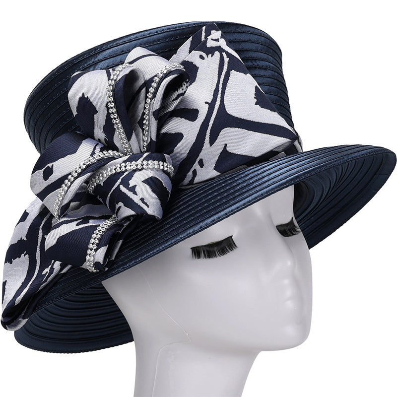 Giovanna Church Hat HG1195-Navy - Church Suits For Less