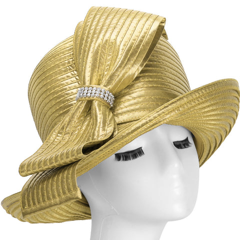Giovanna Church Hat HM1015-Gold - Church Suits For Less