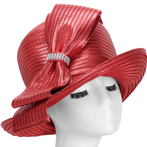 Giovanna Church Hat HM1015-Red - Church Suits For Less
