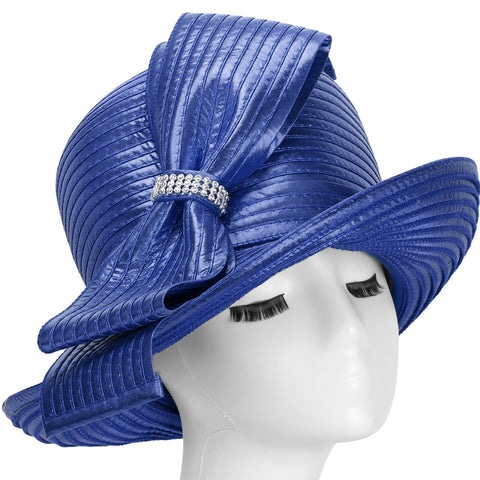 Giovanna Church Hat HM1015-Royal - Church Suits For Less