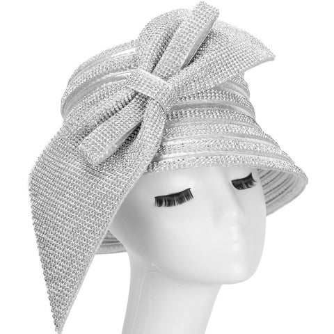Giovanna Church Hat HM1016-Silver - Church Suits For Less