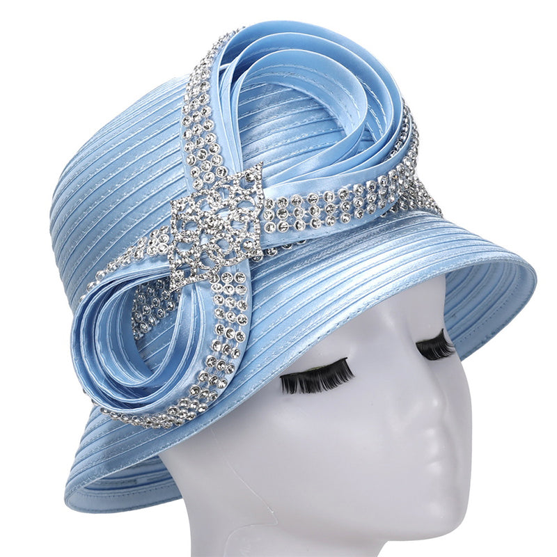 Giovanna Church Hat HR1067-Blue - Church Suits For Less