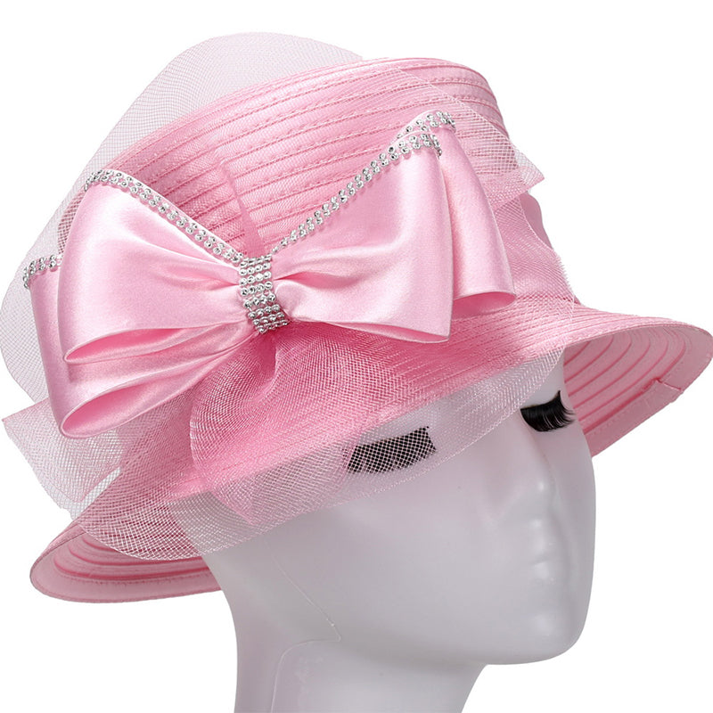 Giovanna Church Hat HR1070-Pink - Church Suits For Less
