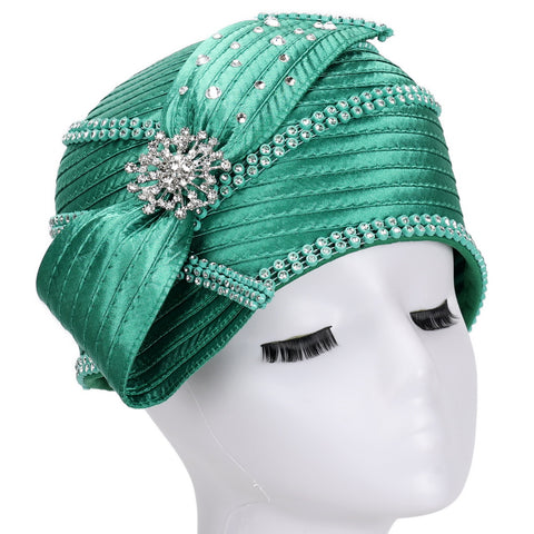 Giovanna Church Hat HR22107-Emerald