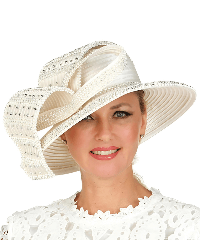 Giovanna Church Hat HR22130-Off White