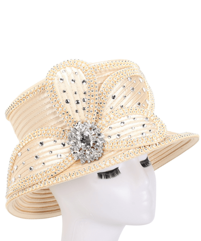 Giovanna Church Hat HR22132-Champagne