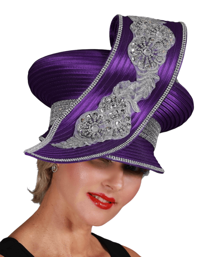Giovanna Church Hat HR22148-Purple