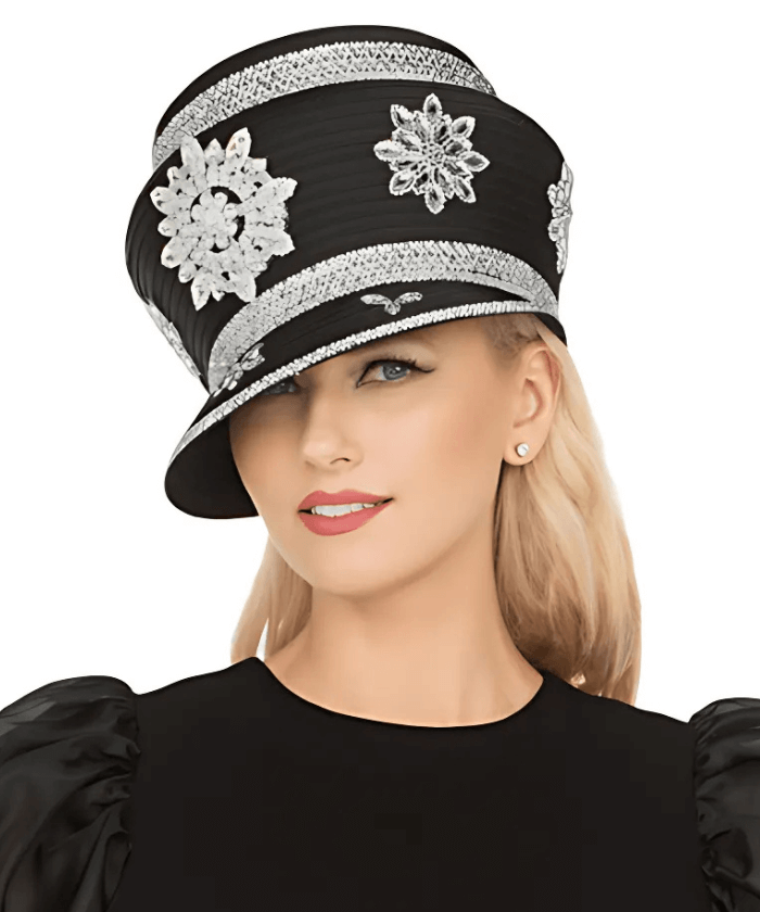 Giovanna Church Hat HR22149-Black