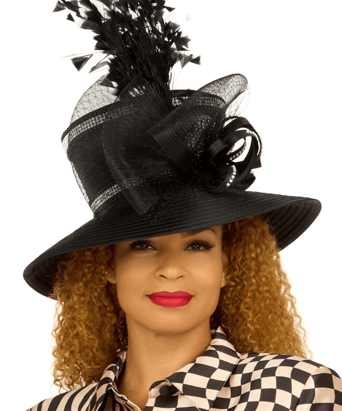 Giovanna Church Hat HR22155-Black