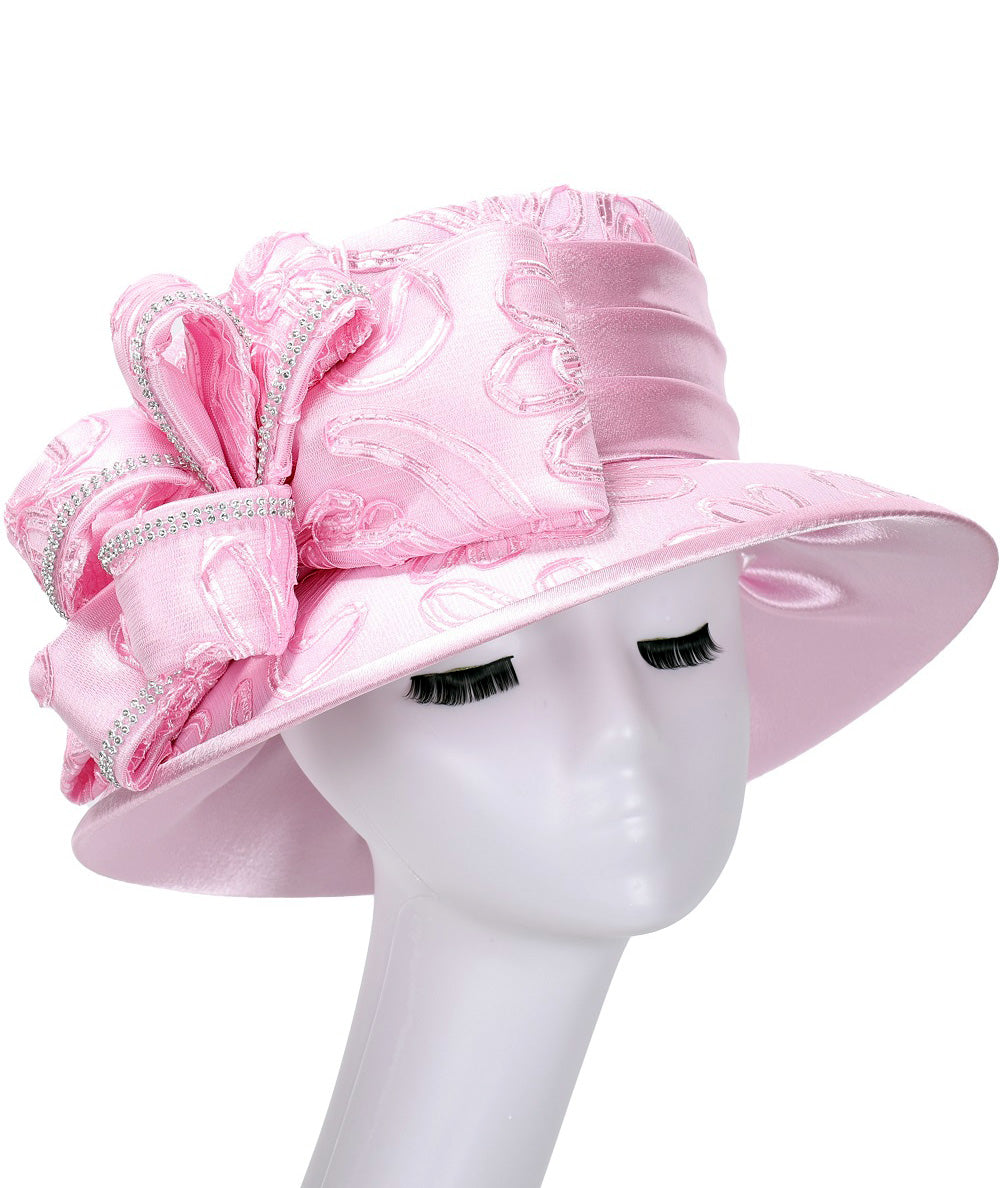 Giovanna Church Hat HD1561C-Pink - Church Suits For Less