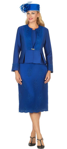 Giovanna Church Suit G0844C-Royal Blue - Church Suits For Less
