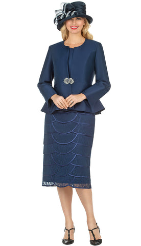 Giovanna Church Suit G1060E-Navy - Church Suits For Less