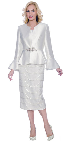 Giovanna Church Suit G1060E-White