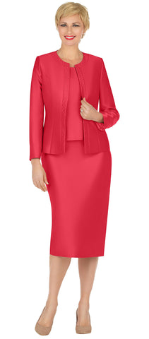 Giovanna Church Suit G1153C-Red - Church Suits For Less