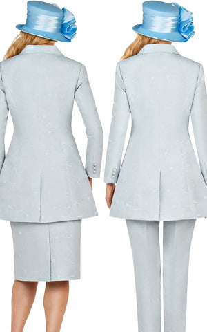 Giovanna Church Suit 0968-Silver - Church Suits For Less