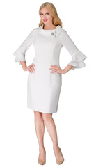 Giovanna Dress D1518C-Off-White - Church Suits For Less