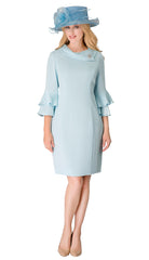 Giovanna Dress D1518-Ice Blue - Church Suits For Less