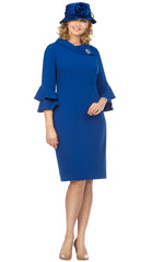 Giovanna Dress D1518-Royal Blue - Church Suits For Less