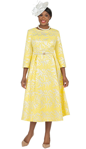 Giovanna Church Dress D1563C-Lemon - Church Suits For Less