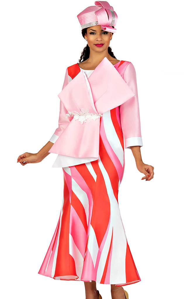 Giovanna Dress D1592-Hot Pink - Church Suits For Less