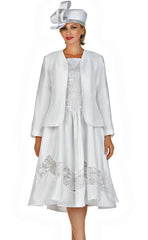 Giovanna Dress D1593C-White - Church Suits For Less