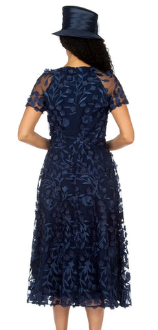 Giovanna Dress D1604C-Navy - Church Suits For Less